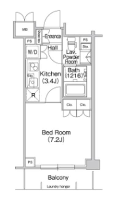 コンフォリア駒場(1K/1階)の間取り写真