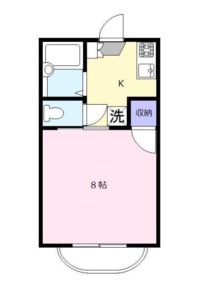 ビッグワンコーポC(1K/1階)の間取り写真