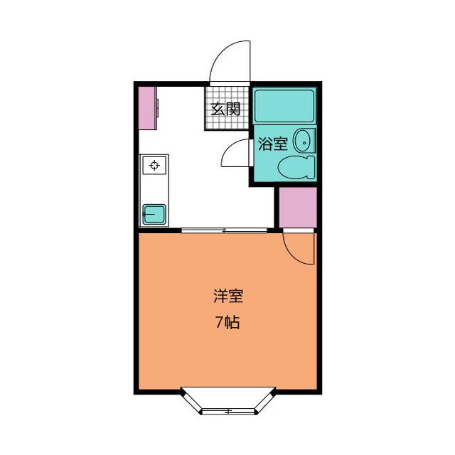 リエス御殿場A(1K/1階)の間取り写真