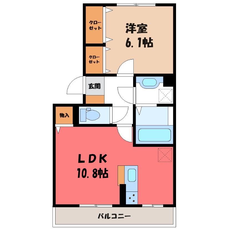 リヴェールマリーズ D(1LDK/3階)の間取り写真