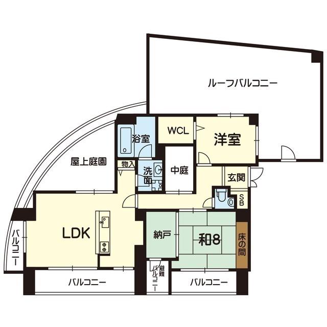 GR夢飾人(2LDK/7階)の間取り写真