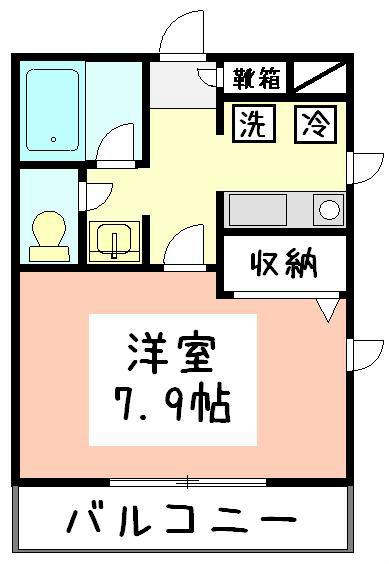 PRIMAVERA湘南(1K/3階)の間取り写真
