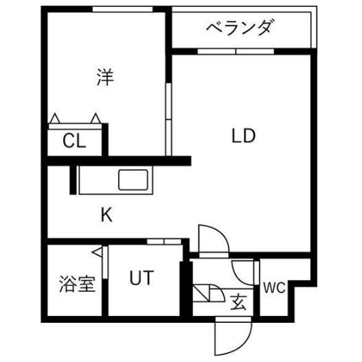 ソレミア(1LDK/1階)の間取り写真