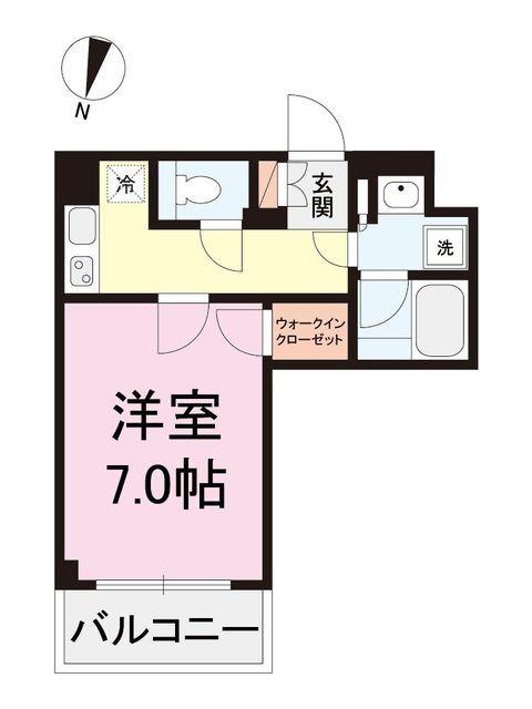 ルーブル赤羽台(1K/4階)の間取り写真