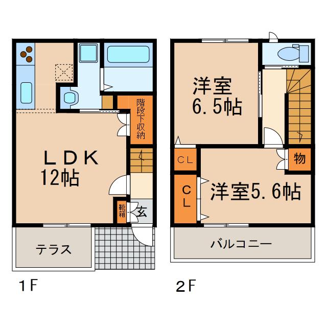 TNJ PARK(2LDK/1階)の間取り写真