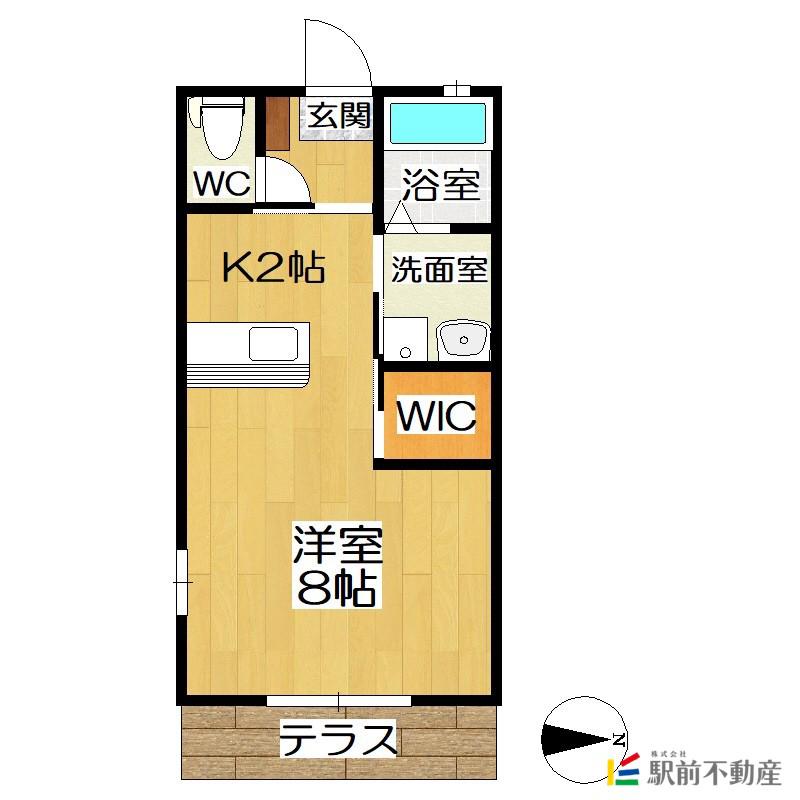 T・SファミールIII(1K/1階)の間取り写真