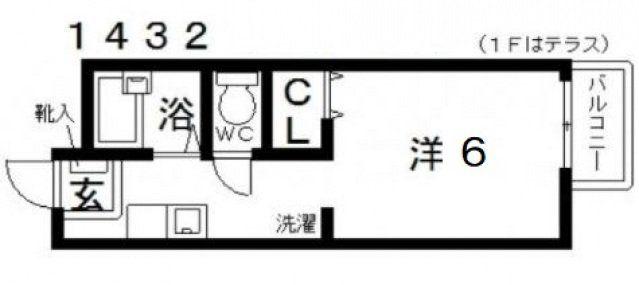 KAULUMI(1K/2階)の間取り写真