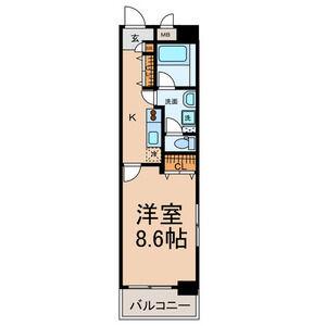 ENCHANTE泉(1K/3階)の間取り写真