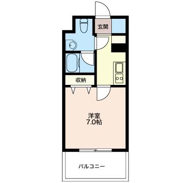 エスティメゾン亀戸(1K/3階)の間取り写真