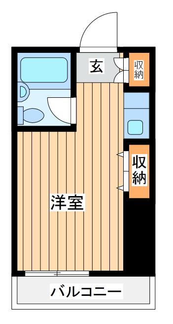メゾンエレーズナンバー5(ワンルーム/2階)の間取り写真