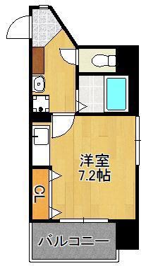 ハートピア鍛冶町(ワンルーム/9階)の間取り写真