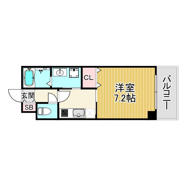 セイバリー仁川(1K/1階)の間取り写真