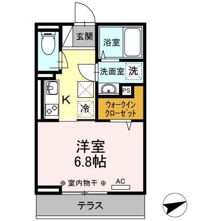 プレシャス富士見(1K/3階)の間取り写真