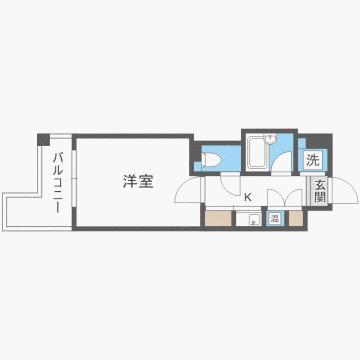 JGM若久(1K/3階)の間取り写真