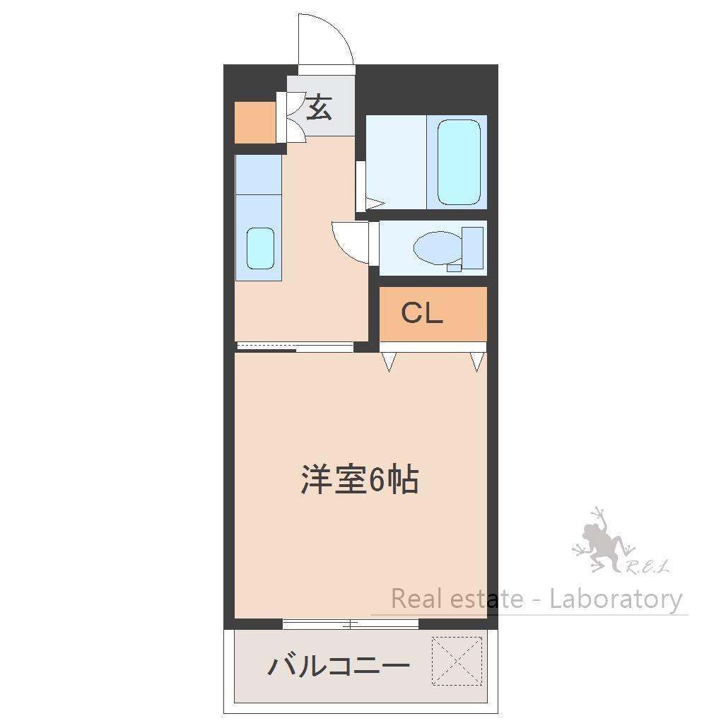 AFFARE青葉(1K/3階)の間取り写真