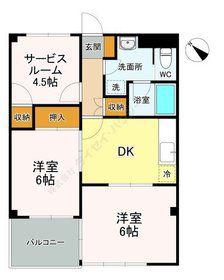 スカイホーム本郷(2SDK/4階)の間取り写真