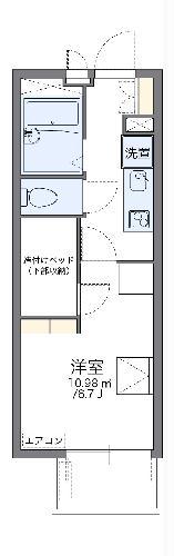 レオパレス原木(1K/3階)の間取り写真