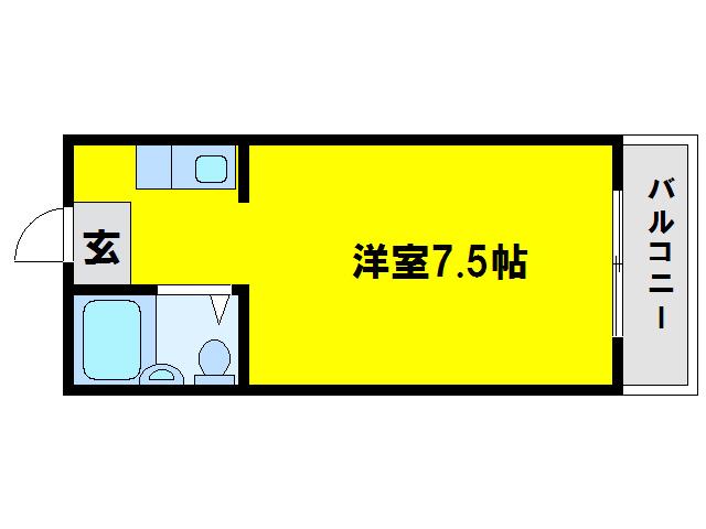 アクティ福島(1K/5階)の間取り写真