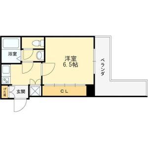 エスポワール鶴山台(1K/2階)の間取り写真