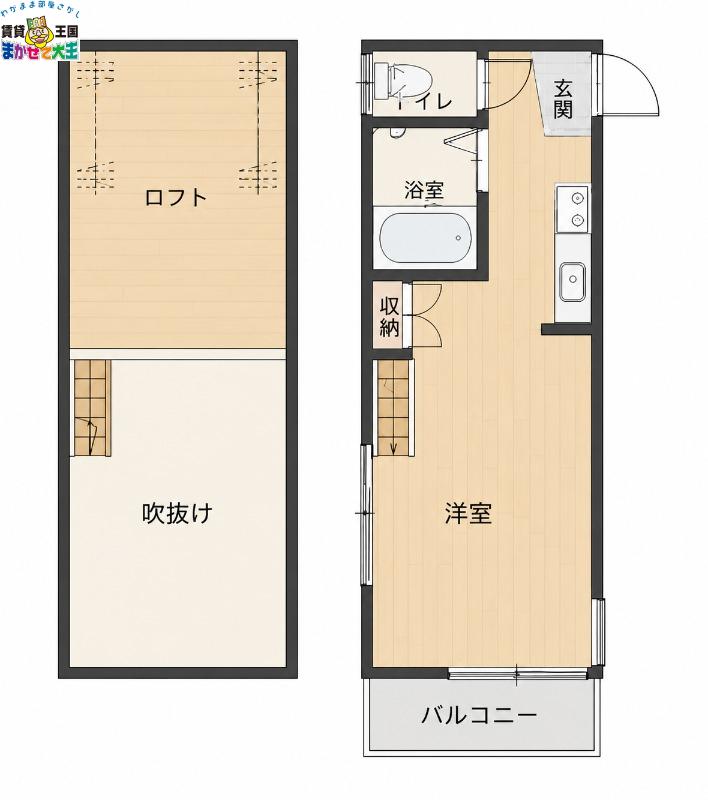 コーポジェミニ三芳(ワンルーム/2階)の間取り写真