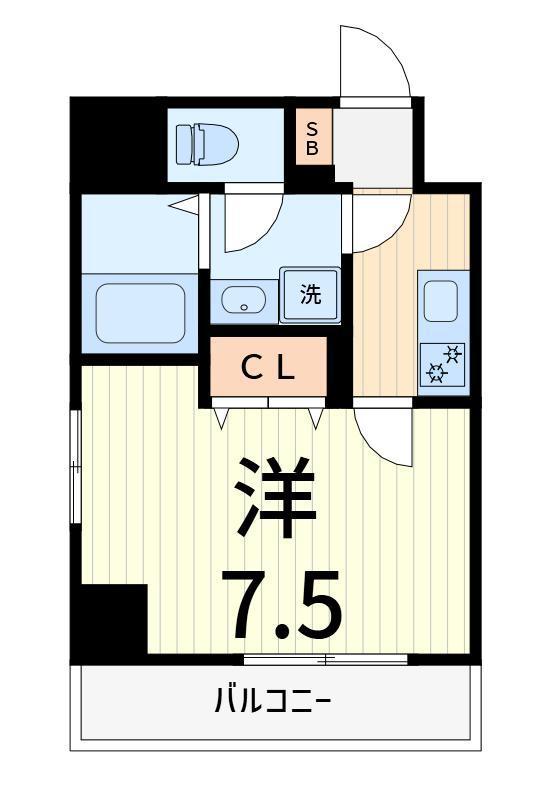 ハイズ梅島コンフォール(1K/2階)の間取り写真