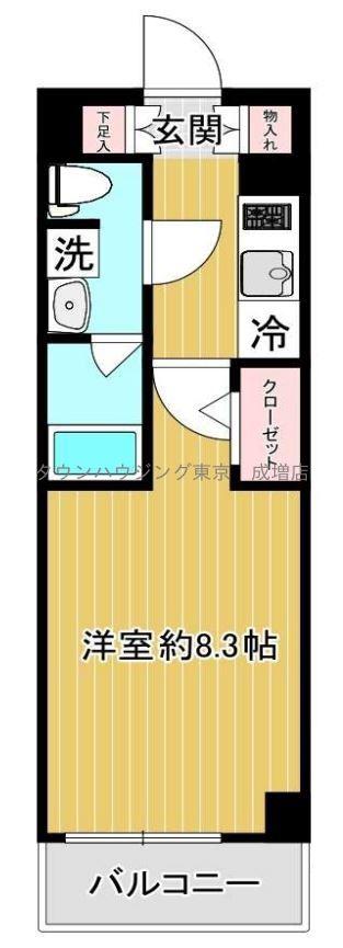 SHOKEN RESIDENCE高島平I(1K/7階)の間取り写真