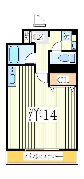 アルシェ柏(ワンルーム/8階)の間取り写真