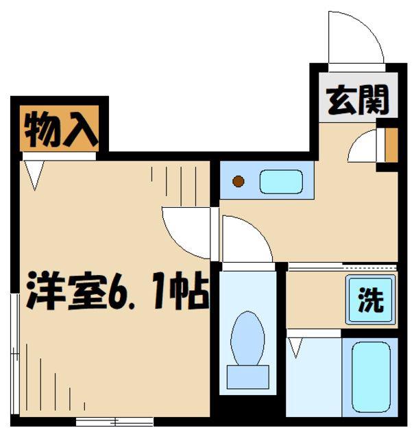 アローハイツ(1K/1階)の間取り写真