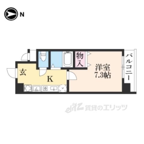 五条高倉VIVRE2(1K/5階)の間取り写真