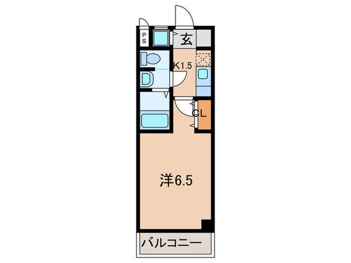 マンション赤坂(1K/4階)の間取り写真