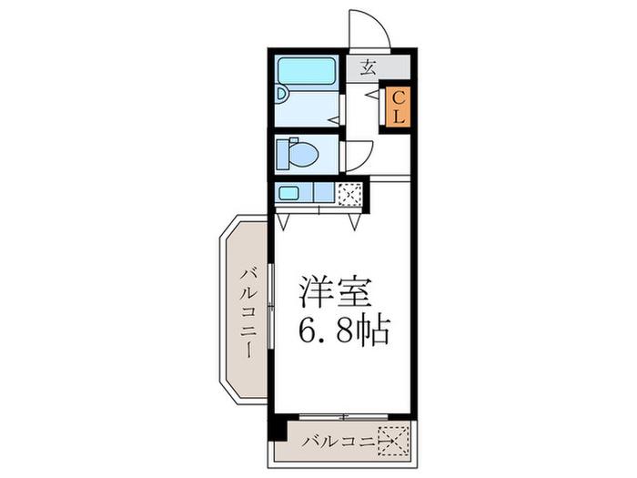D´S AQUILA(ワンルーム/5階)の間取り写真