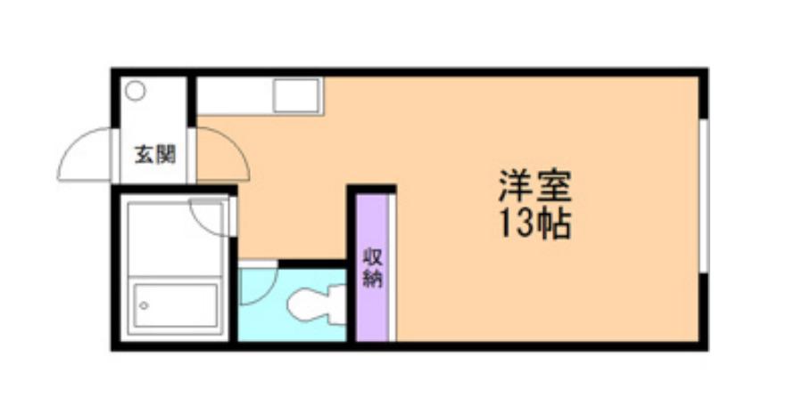 TWINKLE水元(ワンルーム/1階)の間取り写真