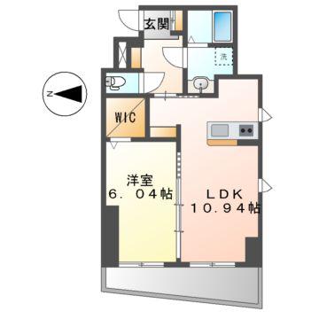 H-CLASSY TAKAOKA(1LDK/5階)の間取り写真