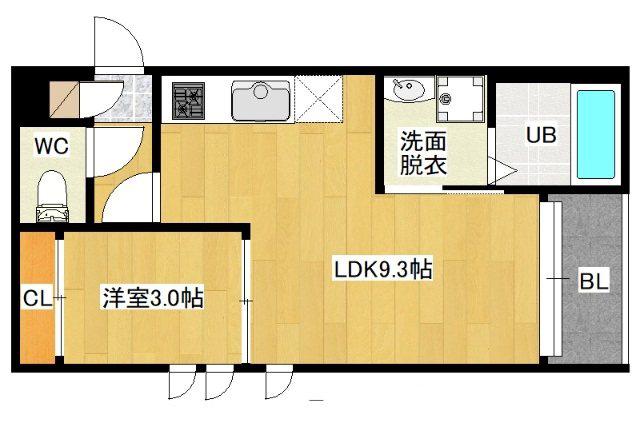 REGALEST野芥(1LDK/2階)の間取り写真