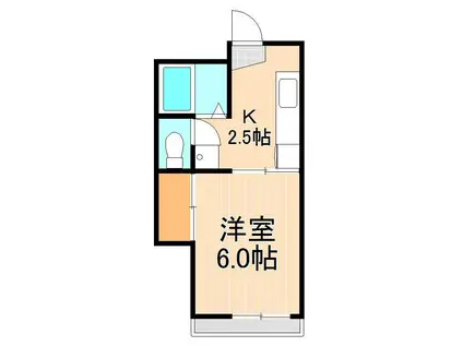 メゾンド・カトー(1K/2階)の間取り写真