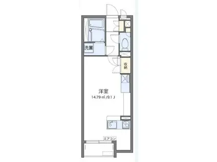 ミランダサンシャインM1(ワンルーム/2階)の間取り写真