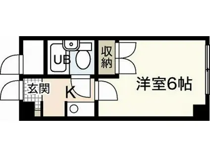 リバーサイド吉島(ワンルーム/2階)の間取り写真