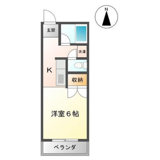 エルサエキ(1K/1階)の間取り写真