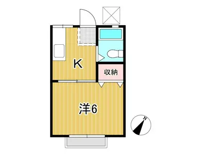 戸崎スチューデンツハウスB(1K/2階)の間取り写真