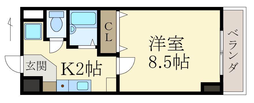 GM IWADE(1K/7階)の間取り写真