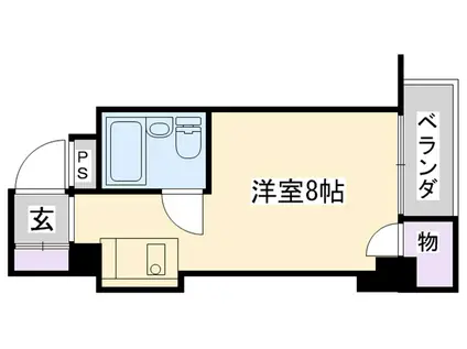 イズミビル(ワンルーム/3階)の間取り写真