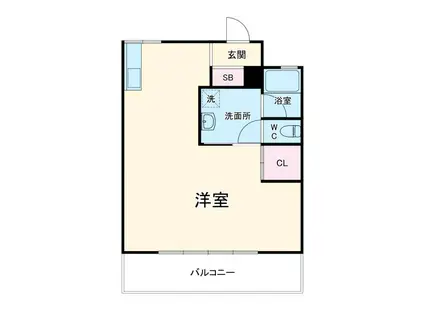 坪井マンション(ワンルーム/3階)の間取り写真