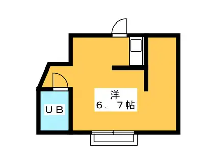 丸山アパート(ワンルーム/1階)の間取り写真