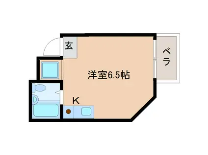 シティパレス21富雄南(ワンルーム/3階)の間取り写真