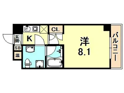 FORYOU神戸・灘(1K/6階)の間取り写真