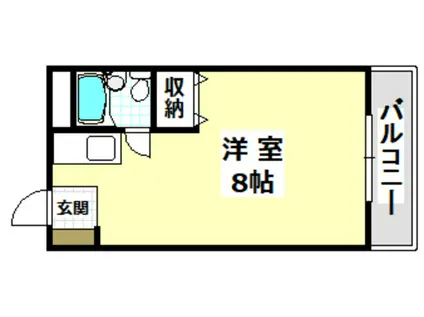 レジデンス曽根田(ワンルーム/1階)の間取り写真
