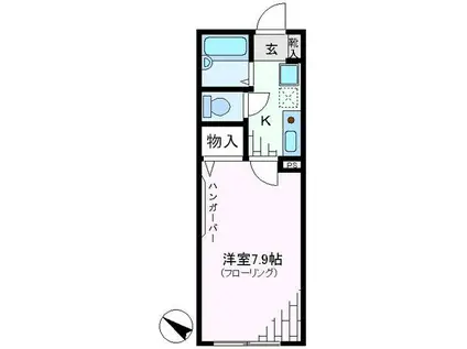 メゾン・オラシオン(1K/1階)の間取り写真