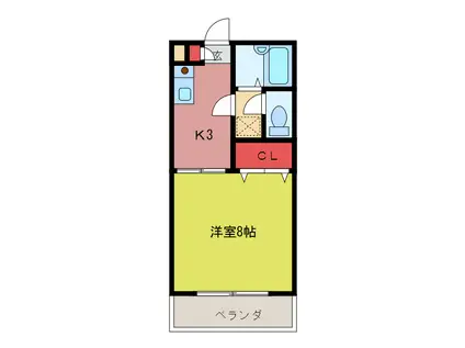 メゾン小塚(1K/1階)の間取り写真