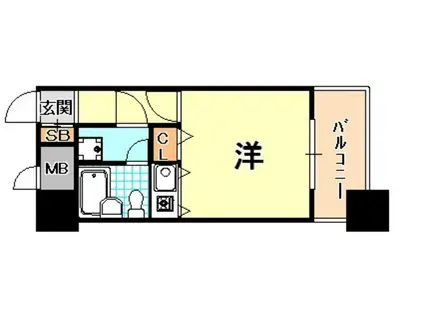 パークプラザ鷹取(ワンルーム/4階)の間取り写真