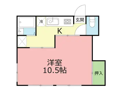 金井アパート(1K/2階)の間取り写真